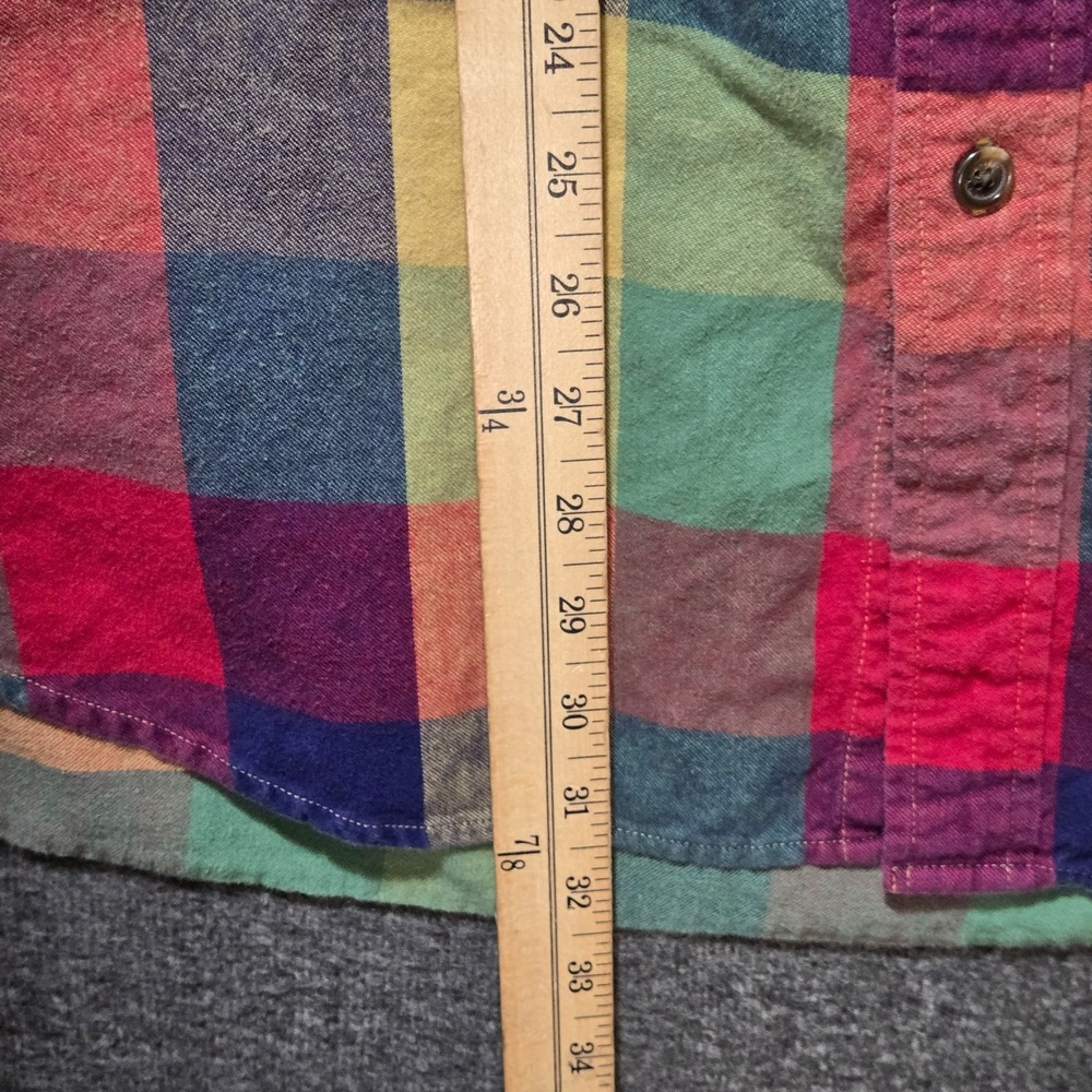ORVIS AUTUMN PLAID MULTI-COLOR MENS FLANNEL BUTTON SHIRT 100% COTTON 2XL - Picture 4 of 7